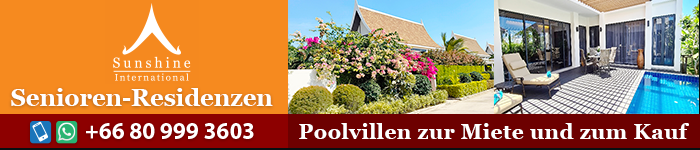 Apartments und Poolvillen zur Miete und zum Kauf in Cha-Am: Sunsgine Prestige, Tel.: 080 999 3603.